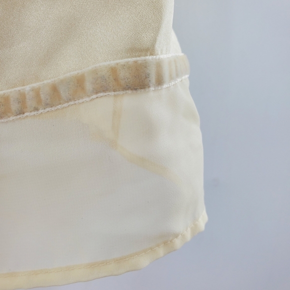 Victoria Secret vintage ivory satin finish and sheer trim camisole M - Picture 7 of 15